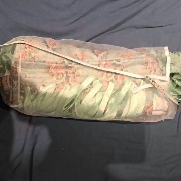 Floral Lace Sleeve Corset Top - Picture 4 of 4